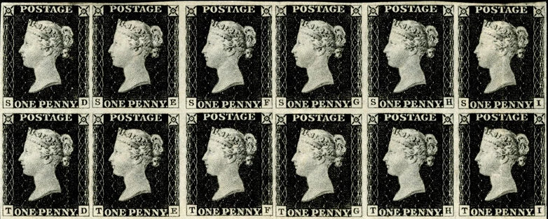 Penny Black stamps